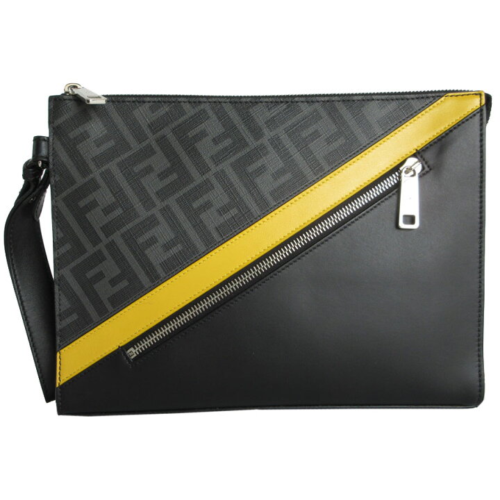 楽天市場】フェンディ FENDI クラッチバッグ ズッカ PVC/レザー 