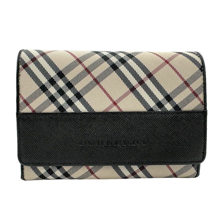 楽天市場】バーバリー BURBERRY 二つ折り財布 キャンバス/レザー 