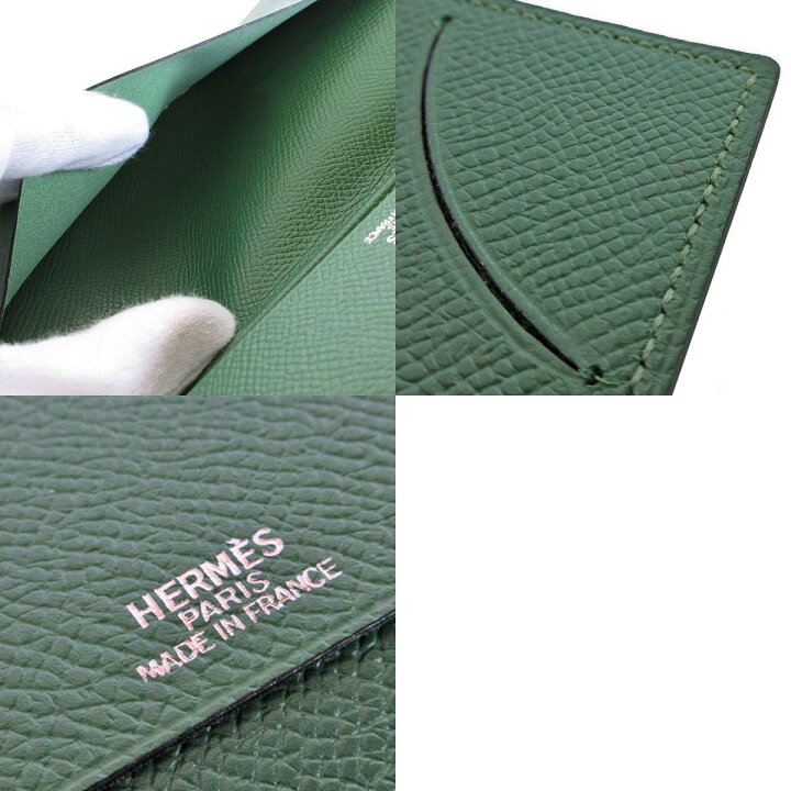楽天市場】エルメス HERMES 手帳カバー レザー ネイビー/グリーン ユニ 