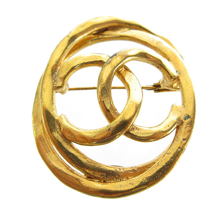 楽天市場】シャネル CHANEL ブローチ ココマーク メタル ゴールド  