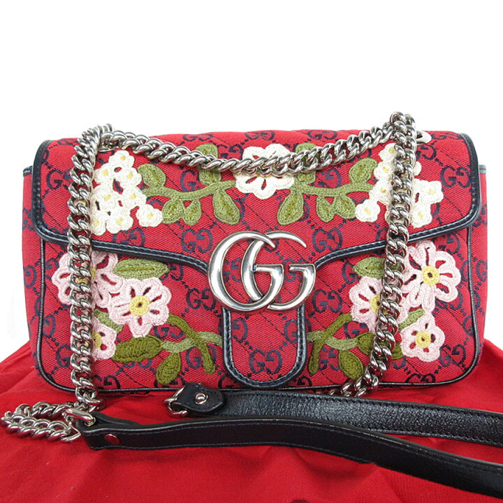 楽天市場】グッチ GUCCI ショルダーバッグ GGキャンバス レッド系 