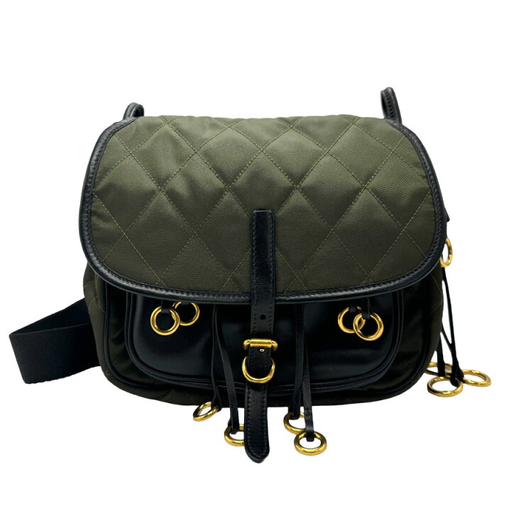 楽天市場】プラダ PRADA ショルダーバッグ ナイロン/レザー カーキ  
