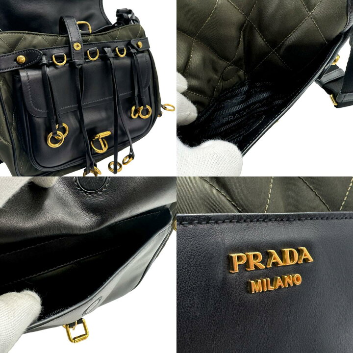 楽天市場】プラダ PRADA ショルダーバッグ ナイロン/レザー カーキ  
