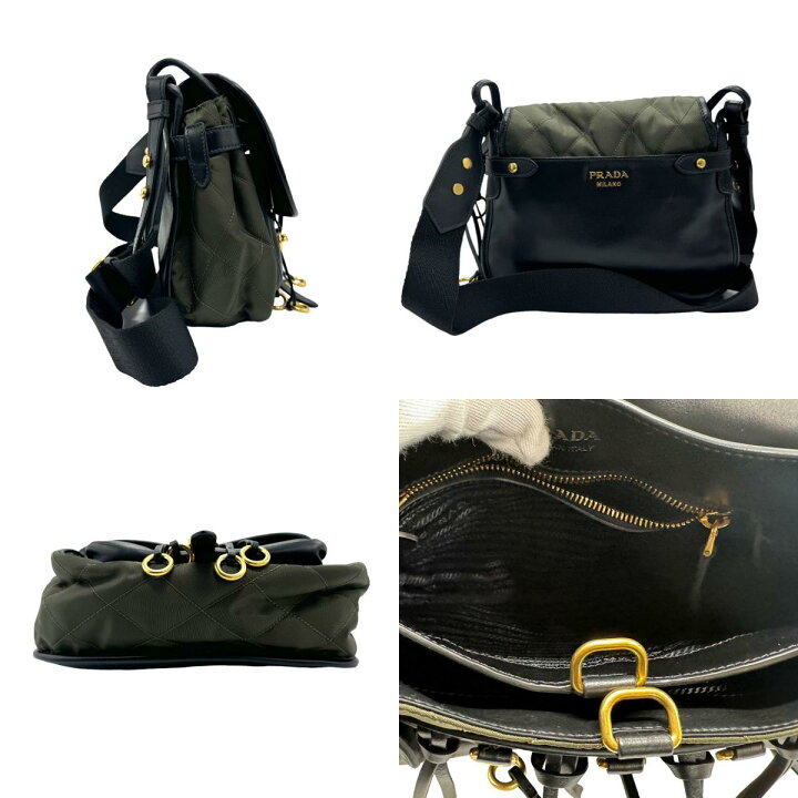 楽天市場】プラダ PRADA ショルダーバッグ ナイロン/レザー カーキ  
