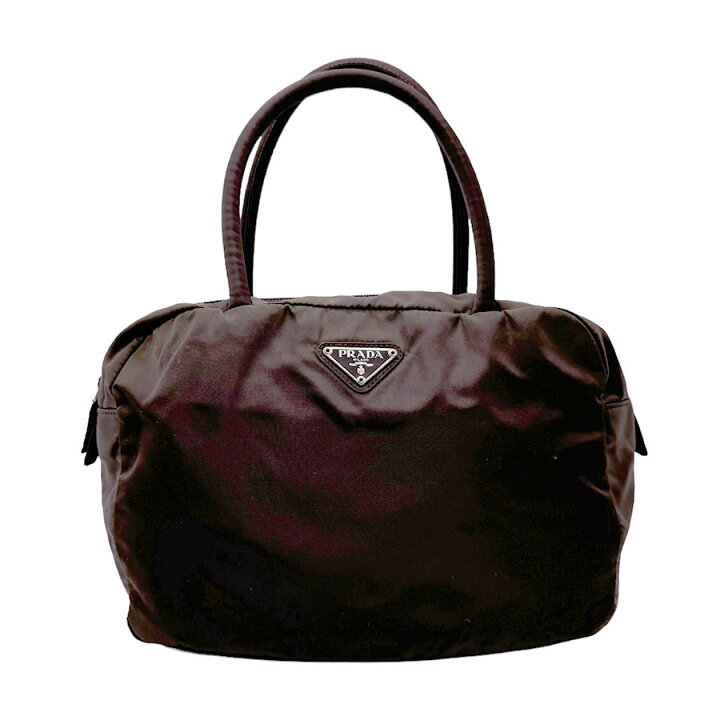 楽天市場】プラダ PRADA ハンドバッグ ナイロン ダークブラウン  