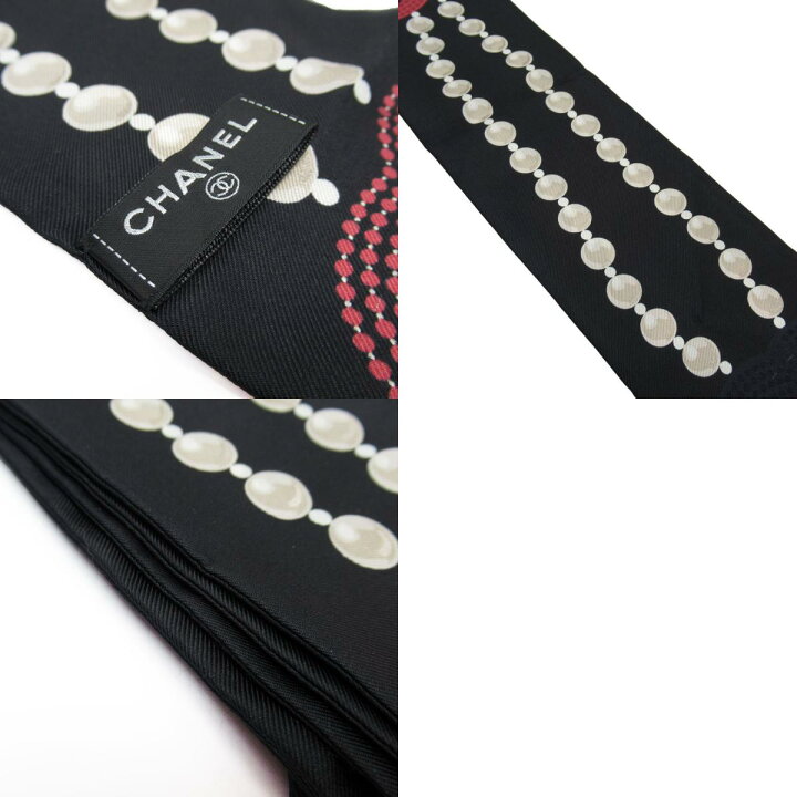 楽天市場】シャネル CHANEL スカーフ ココマーク シルク ブラック  