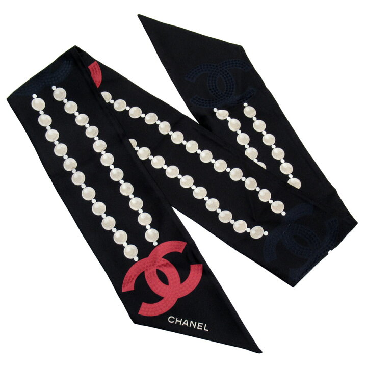 楽天市場】シャネル CHANEL スカーフ ココマーク シルク ブラック  