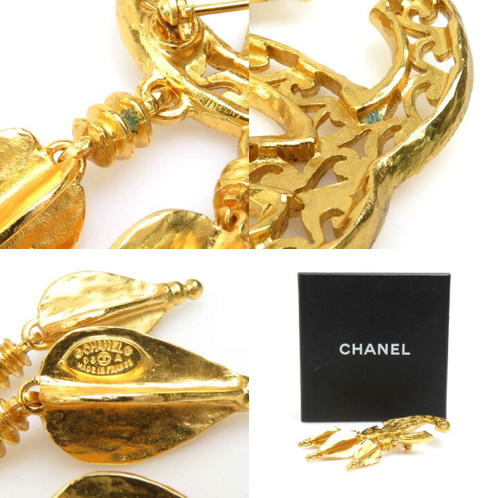 楽天市場】シャネル CHANEL ブローチ ココマーク メタル ゴールド  