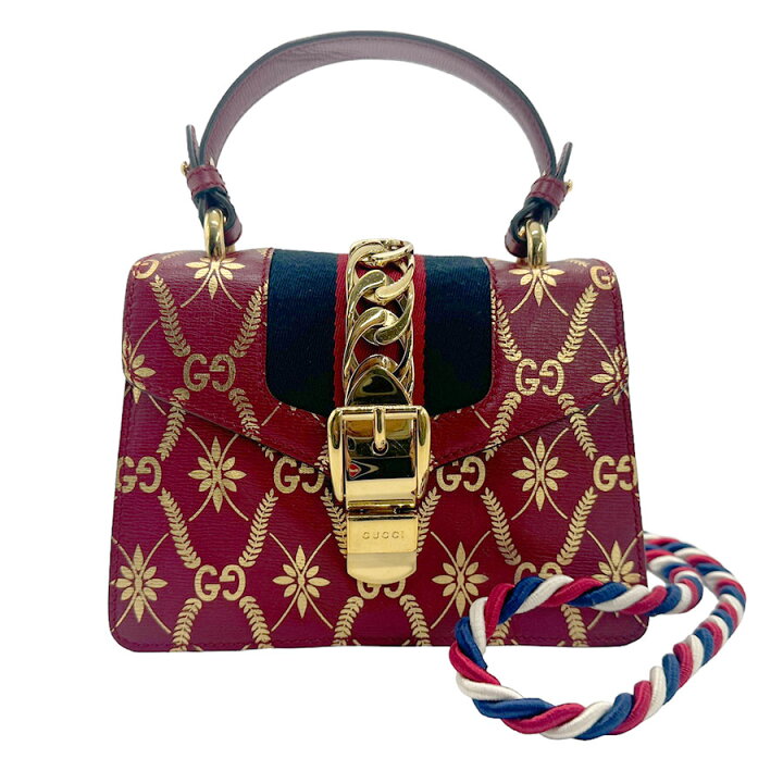 楽天市場】グッチ GUCCI ショルダーバッグ シルヴィ ミニ レザー  