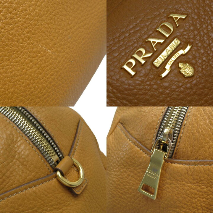楽天市場】プラダ PRADA ショルダーバッグ レザー ライトブラウン