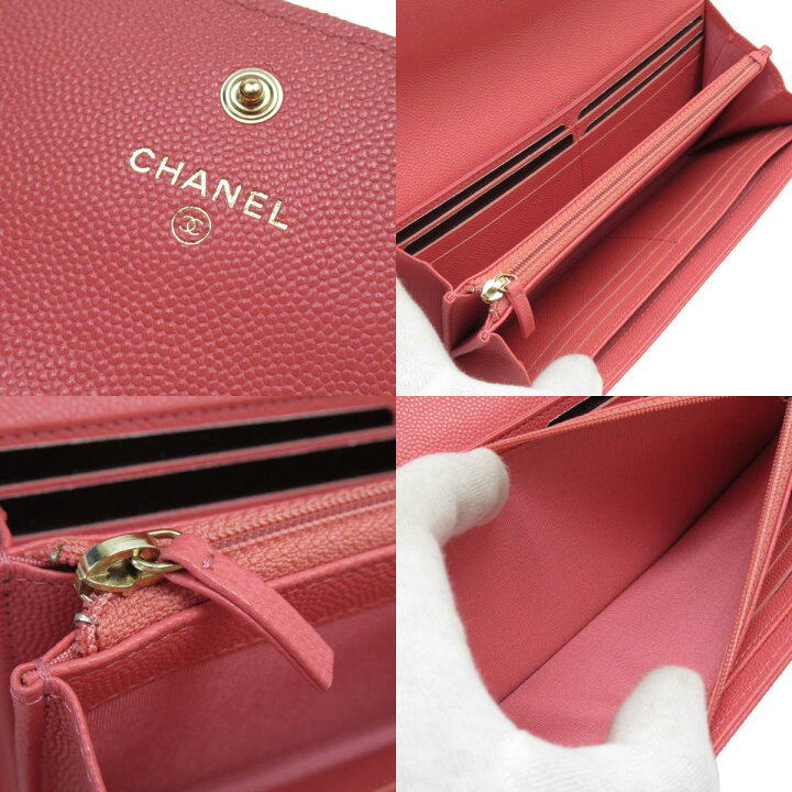 楽天市場】シャネル CHANEL 長財布 ココマーク キャビアスキンレザー  
