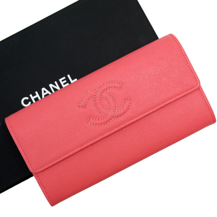 楽天市場】シャネル CHANEL 長財布 ココマーク キャビアスキンレザー 