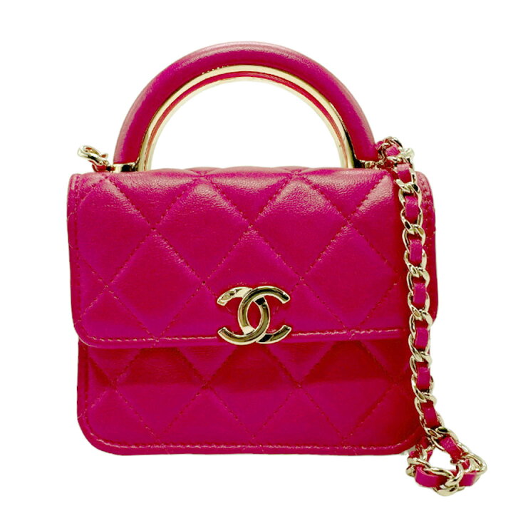 楽天市場】シャネル CHANEL ショルダーバッグ ラムスキン マゼンタ 