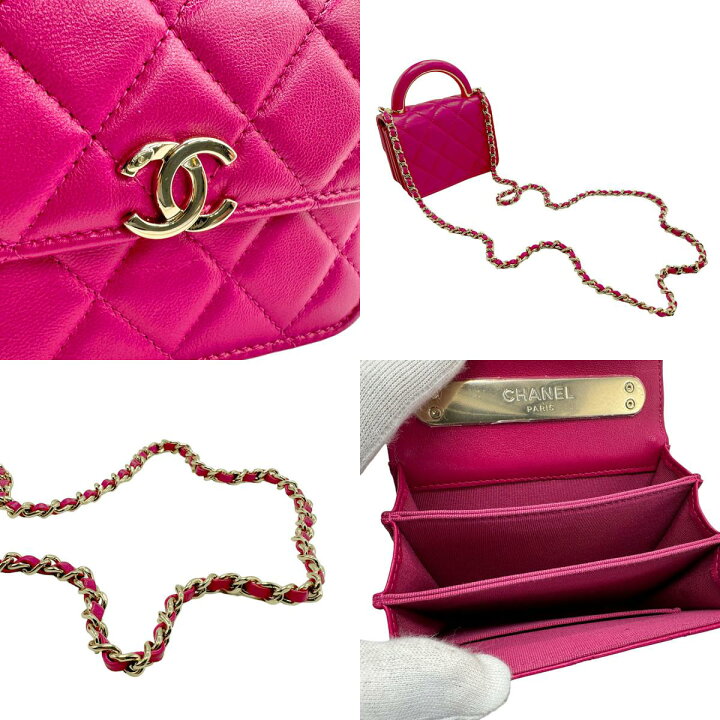 楽天市場】シャネル CHANEL ショルダーバッグ ラムスキン マゼンタ 