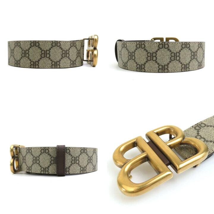 楽天市場】バレンシアガ BALENCIAGA ベルト ×Gucci レザー ブラウン  