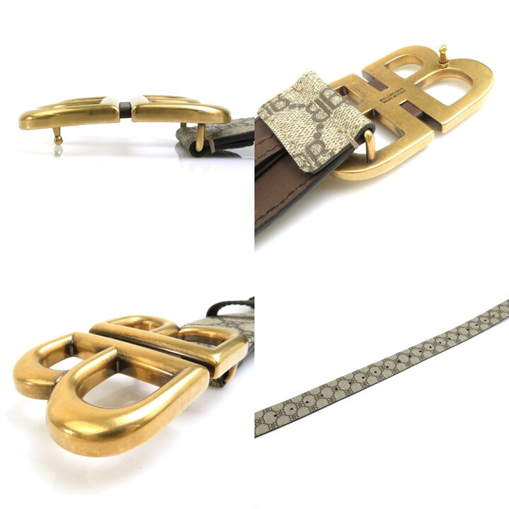 楽天市場】バレンシアガ BALENCIAGA ベルト ×Gucci レザー ブラウン 