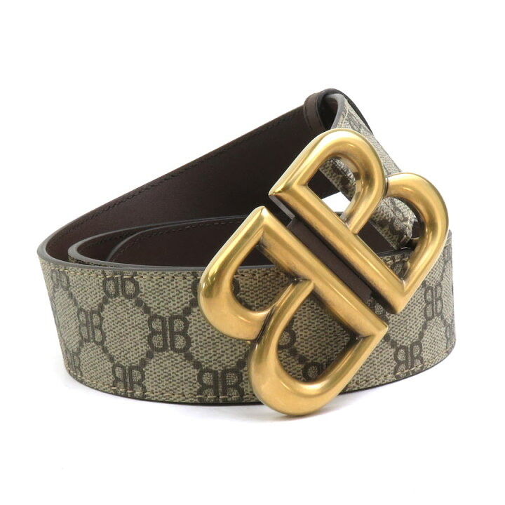 楽天市場】バレンシアガ BALENCIAGA ベルト ×Gucci レザー ブラウン  