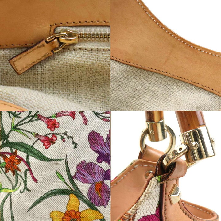 楽天市場】グッチ GUCCI ハンドバッグ バンブー フローラ キャンバス  