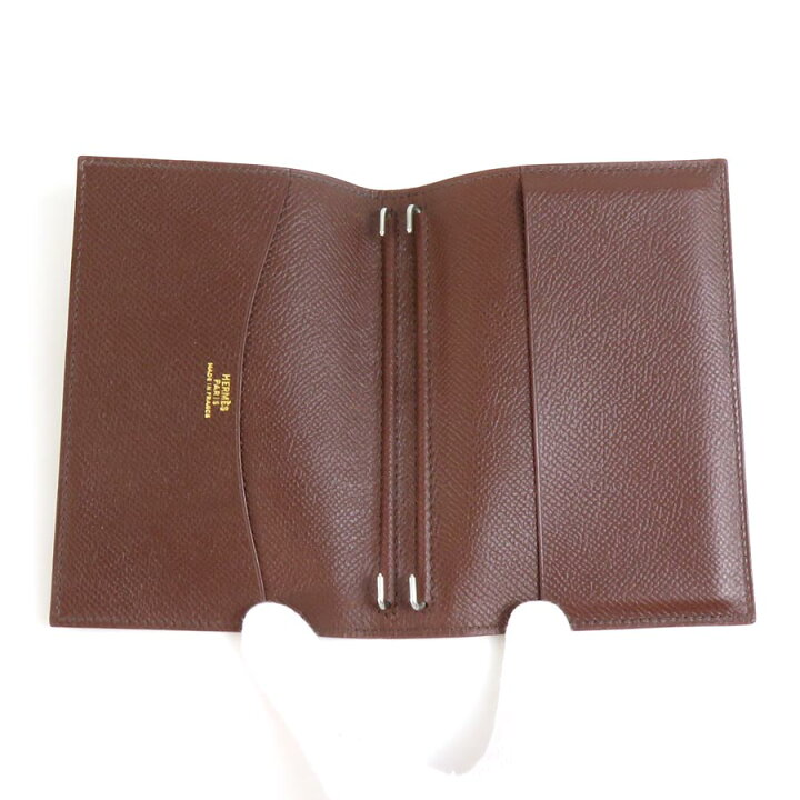 楽天市場】エルメス HERMES 手帳カバー レザー ダークブラウン ユニ  