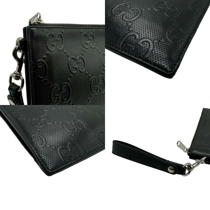 楽天市場】グッチ GUCCI クラッチバッグ GGエンボス 型押しレザー 