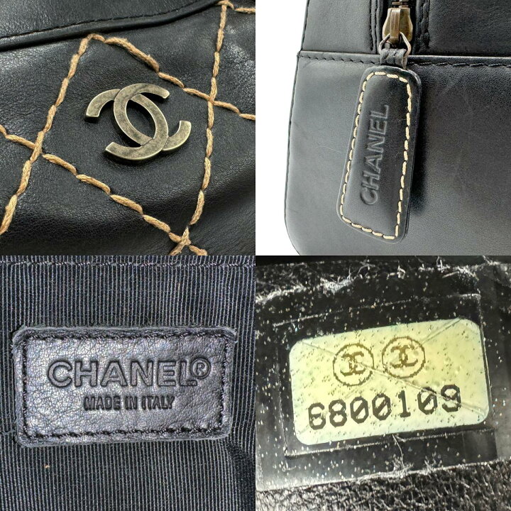 楽天市場】シャネル CHANEL ハンドバッグ ワイルドステッチ レザー  