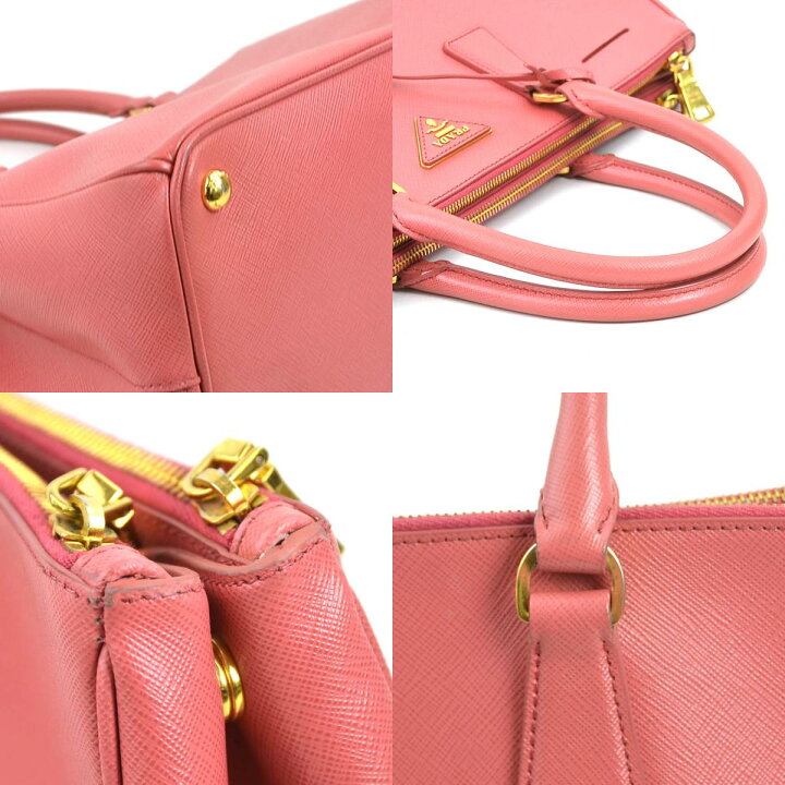 楽天市場】プラダ PRADA ハンドバッグ レザー ピンク ゴールド  