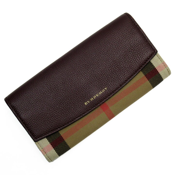 楽天市場】バーバリー BURBERRY 二つ折り長財布 レザー/キャンバス 