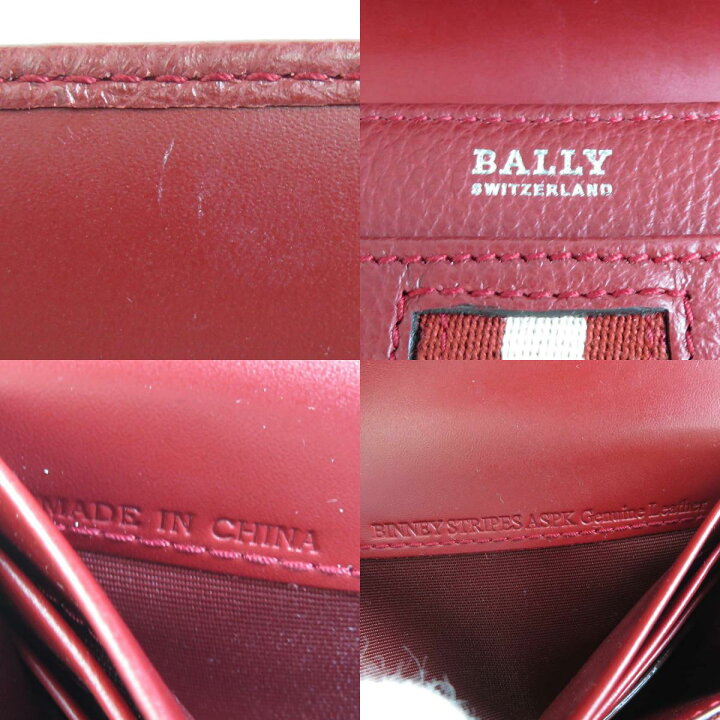 楽天市場】バリー BALLY 長財布 レザー/キャンバス バーガンディ/オフ 