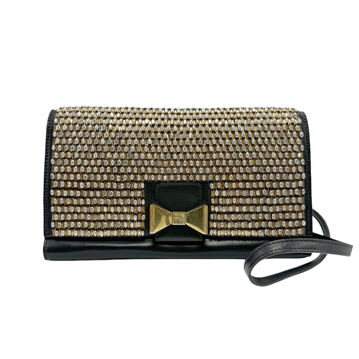 楽天市場】クロエ Chloe ショルダーバッグ レザー/ビジュー ネイビー  