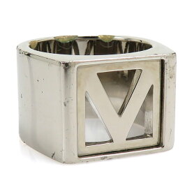 ルイ ヴィトン LOUIS VUITTON リング・指輪 シヴァリエール Vスクエアリング メタル シルバー メンズ M61992 18号 送料無料【中古】 h30522a
