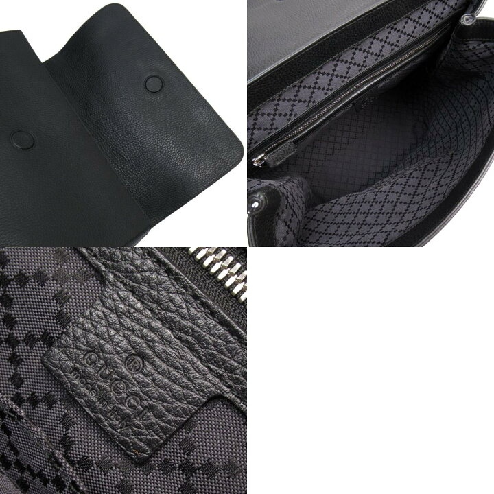 楽天市場】グッチ GUCCI リュック レザー ブラック×ブルー メンズ 