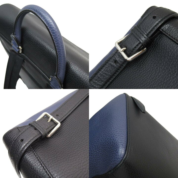 楽天市場】グッチ GUCCI リュック レザー ブラック×ブルー メンズ 