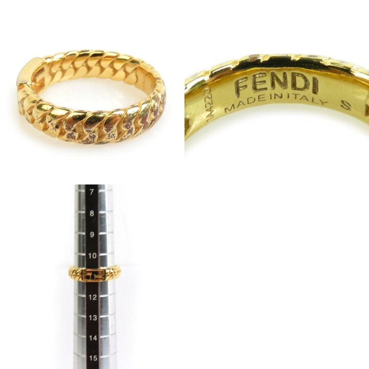 楽天市場】フェンディ FENDI リング・指輪 バゲット メタル ゴールド 