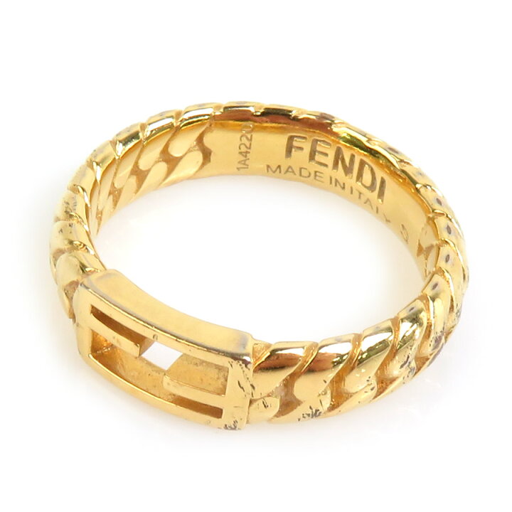 楽天市場】フェンディ FENDI リング・指輪 バゲット メタル ゴールド 