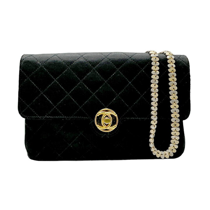 楽天市場】シャネル CHANEL ショルダーバッグ サテン ブラック  