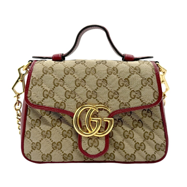 楽天市場】グッチ GUCCI ハンドバッグ ショルダーバッグ GGマーモント 