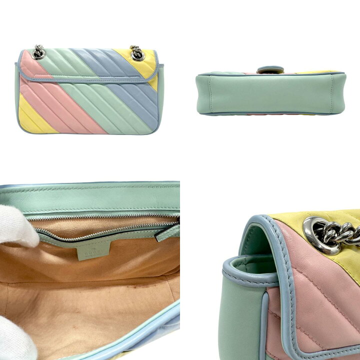 楽天市場】グッチ GUCCI ショルダーバッグ GGマーモント レザー マルチ  