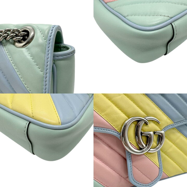 楽天市場】グッチ GUCCI ショルダーバッグ GGマーモント レザー マルチ  