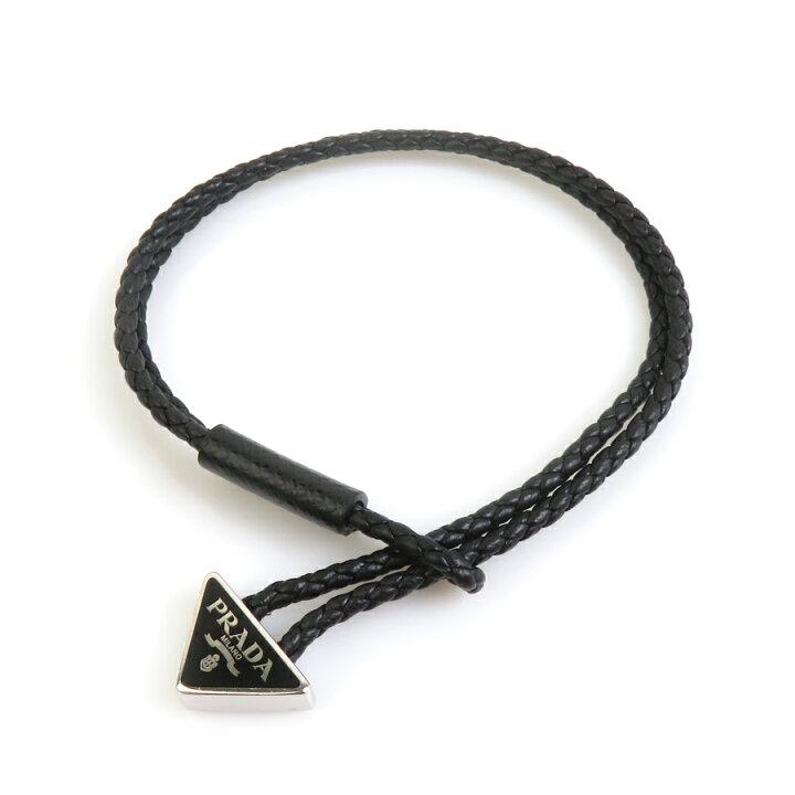 楽天市場】プラダ PRADA ブレスレット レザー/メタル ブラック ユニ  