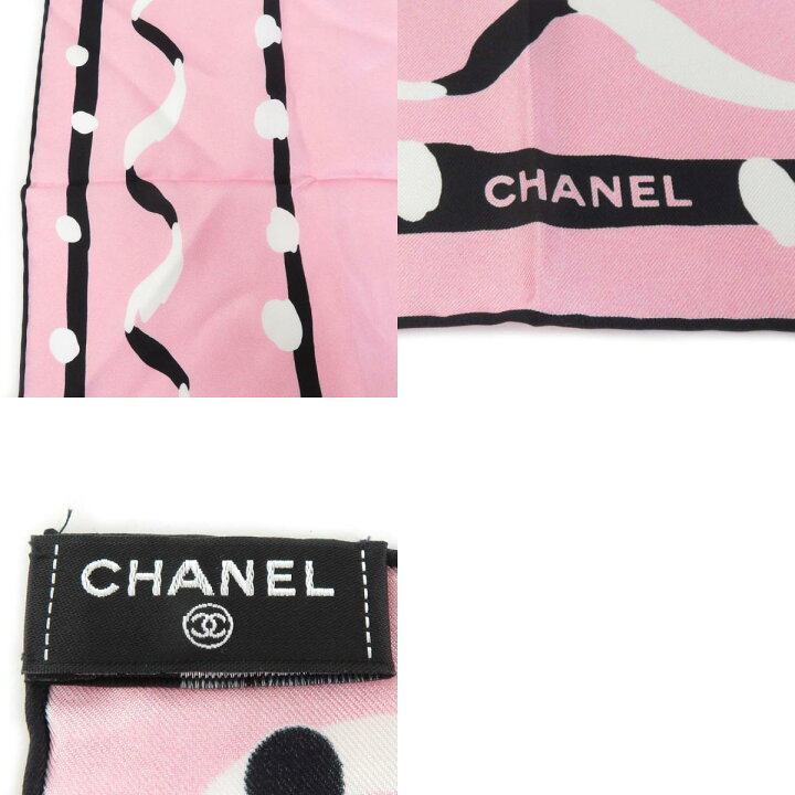 楽天市場】シャネル CHANEL スカーフ ココマーク シルク ピンク 