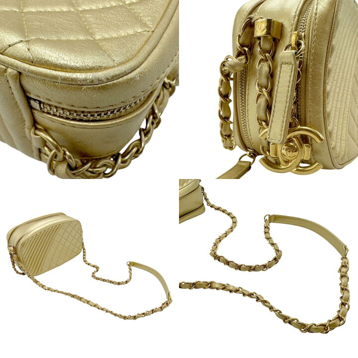 楽天市場】シャネル CHANEL ショルダーバッグ ラムスキン ゴールド  