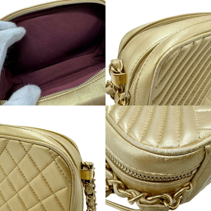 楽天市場】シャネル CHANEL ショルダーバッグ ラムスキン ゴールド  