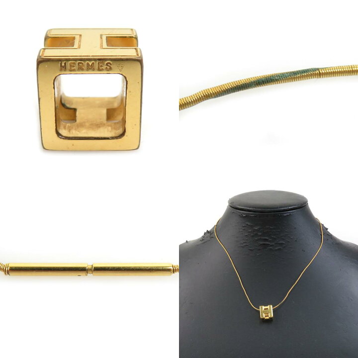 楽天市場】エルメス HERMES ネックレス Hキューブ カージュドアッシュ 