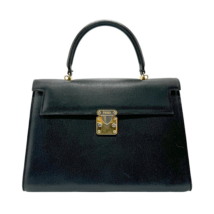 楽天市場】フェンディ FENDI ハンドバッグ レザー ブラック ゴールド 