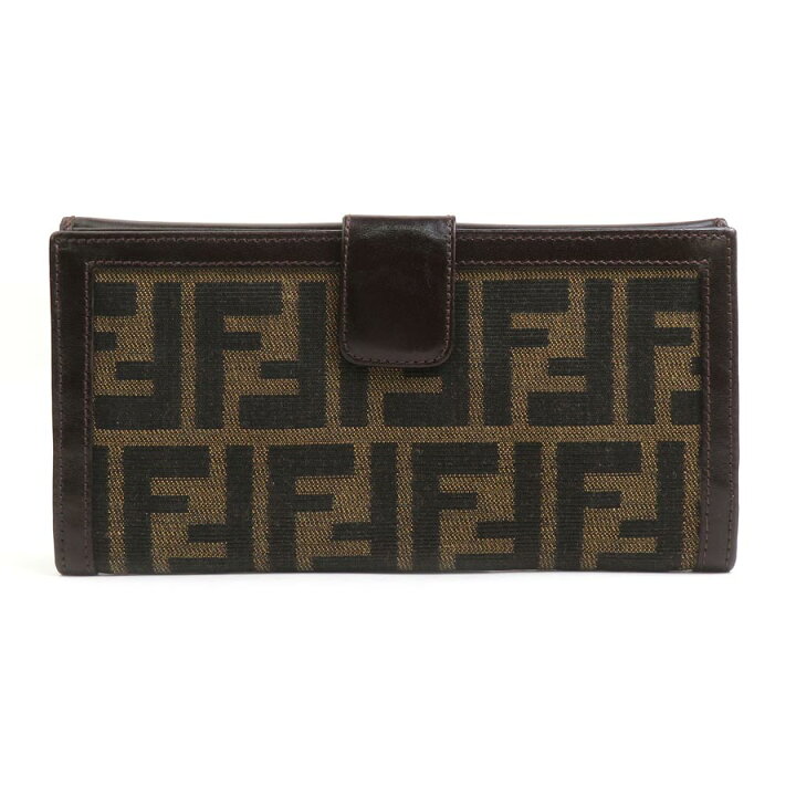 楽天市場】フェンディ FENDI 二つ折り長財布 ズッカ キャンバス/レザー  