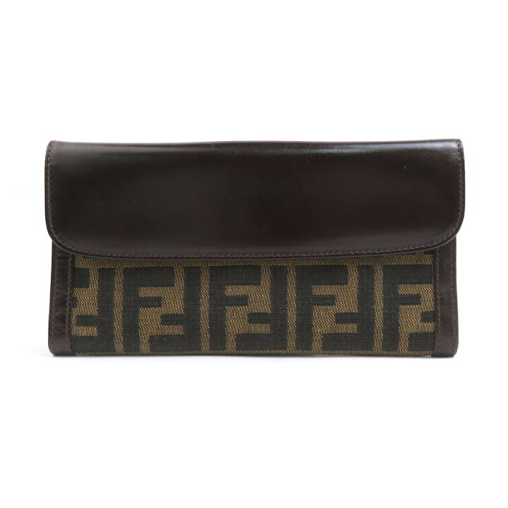 楽天市場】フェンディ FENDI 二つ折り長財布 ズッカ キャンバス/レザー  