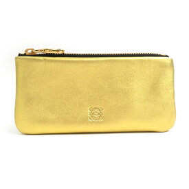 ロエベ LOEWE キーケース アナグラム レザー/メタル ゴールド レディース 送料無料【中古】 e59441a