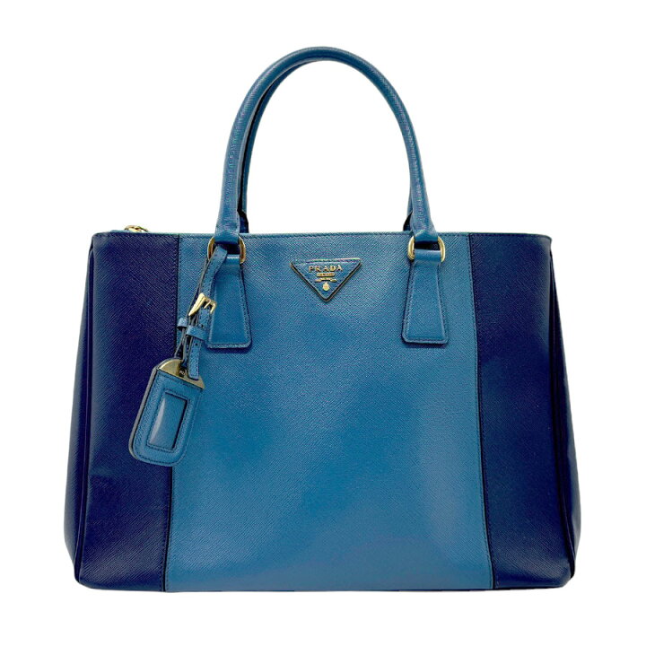 楽天市場】プラダ PRADA ハンドバッグ ショルダーバッグ レザー ブルー 