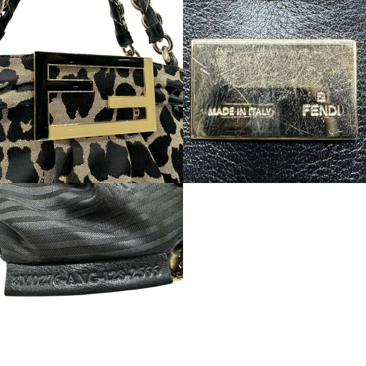 楽天市場】フェンディ FENDI ハンドバッグ ナイロン ブラック×ベージュ  