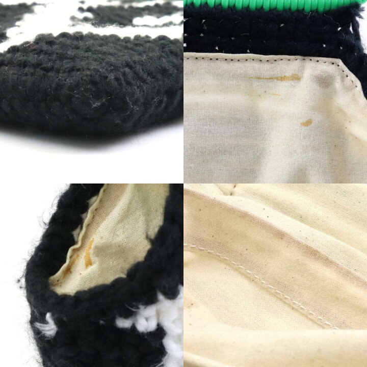楽天市場】マルニ MARNI ハンドバッグ ニット グリーン×ブラック  